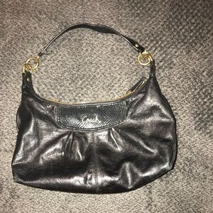 Coach black pebble leather purse